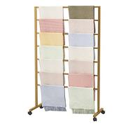 Metal Scarf Rack Stand with Wheels - Versatile Clothing nizer for Shls, Belts, Suits, Pants & Accessories - Space-Saving Floor Display Solut