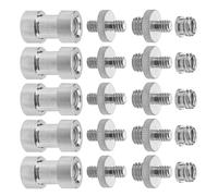 Metal Screw Adapter 1/4 to 3/8 Thread Converter Silver Set