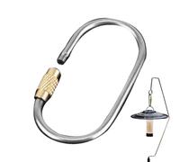Metal Screw Carabiner Clip - Portable Lockable Carabiner Hook, Multi-Purpose Keychain Holder | Rust-Resistant Screw Lock Clip, Ideal for Everyday Carry, Travel Gear, and Industrial Use, Compact and Re