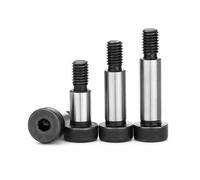 Metal Screws 1/2/5pcs M5 M6 M8 M10 M12 M16 M20 Black Carbon Steel Hex Socket Head Shoulder Screw High Tensile Roller Bearing Bolt(20 - M16 (1pcs),60mm)