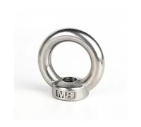 Metal Screws 1-2Pcs 304 Stainless Steel Lifting Eye Nuts/Screw Ring Eyebolt Ring Hooking Nut Screw M4 M5 M6 M8 M10 M12(Eye Nut,M8 x2pcs)