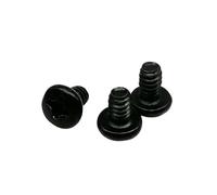 Metal Screws 100pcs 6#-32x5/6/8mm PC Case Flat Round Head Hard Drive Disk HDD Power Supply PSU Mounting Screw Bolt Repair Computer F(Black,6-32x8mm)