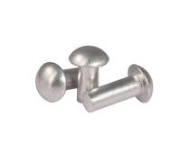 Metal Screws 10Pcs M6 Aluminum Button Semi Dome Round Head Punch Self-plugging Solid Rivet Rod Diameter(8mm)