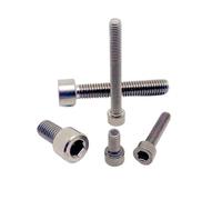 Metal Screws 1Pcs M1.6 M2 M2.5 M5 Titanium Alloy Hex Hex Socket Smooth Head Cap Bolt Screw(6mm,M1.6)