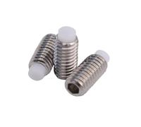 Metal Screws 2-10Pcs M3 M4 M5 M6 M8 M10 304 Stainless Steel Head Hex Hex Socket POM Nylon Dog Convex End Point Tip Set Screw(M4X9 10PCS)