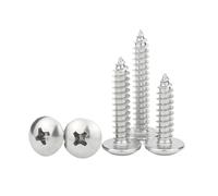 Metal Screws 2-50Pcs 304 Stainless Steel Truss Head Tapping Screw M3 M4 M5 M6 Cross Mushroom Head Self-tapping Screw L=6-100mm(M4x25mm-20pcs)