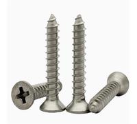 Metal Screws 2-5PcsPure Titanium TA2 Gr2 M3 M4 M5 M6 Cross Flat Countersunk Head Self-tapping Screw(3pcs M4x25)