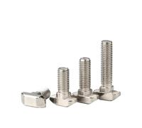 Metal Screws 20Pcs/lot Nickel Plated Steel M5 M6 M8 T Hammer Head Bolt Aluminum Connector Screw for EU20/30/40/45 Profiles (Size : 20mm x10pcs, Color EU30-M6)(Eu30 m6,20mm x10pcs)