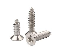 Metal Screws 20pcs Stainless Steel 304 Cross Countersunk Wood Screw M6 Self Drilling Flat Head Long Fasteners Screw(M6x18(20pcs))