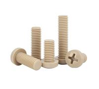 Metal Screws 2Pcs M1.2-M4 PEEK Pan Round Head Bolts Corrosion Strength Screw(3mm,M2.5-2Pcs)