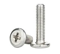 Metal Screws 50-100Pcs 304 Stainless Steel M2 M2.5 Flat Head Beveled Edge Screw Cross Furniture Screw Connector Joint Bolt(6mm,M2.5-50pcs)