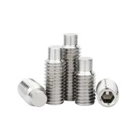 Metal Screws，Metal Screws 10-20Pcs M2 .5 M3 M4 M5 M6 M8 M10 M12 304 Stainless Steel Hex Socket Convex End Dog Point Set Screw(6mm,M5 20pcs)