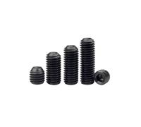 Metal Screws，Metal Screws 10/20pcs M3 M4 M5 M6 M8 Black Carbon Steel Hex Socket Cup Point Set Screw Headless Bolt(20mm,10pcs M6)
