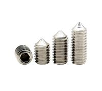 Metal Screws，Metal Screws 2/10/20/50pcs M3 M4 M5 M6 M8 M10 304 Stainless Steel Hex Socket End Cone Point Set Screw(20pcs M6x10)