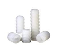 Metal Screws，Metal Screws 5-100Pcs White Nylon M3 M4 M5 M6 M8 M10 M12 Cylindrical Head Bolt Plastic Metric Thread Flat Insulated Slotted Headless Fixing Screw(M6x15mm 30Pcs)