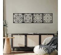 Metal Scroll Wall Decor, Wrought Iron Scroll Wall Decor, Decorative Scroll Wall Art, Rustic Scroll Wall Decor, Minimalist Wall Art, Vintage Wall Art, Wall Decor Living Room (Black, 30"x30" | 76x76 cm