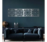 Metal Scroll Wall Decor, Wrought Iron Scroll Wall Decor, Decorative Scroll Wall Art, Rustic Scroll Wall Decor, Minimalist Wall Art, Vintage Wall Art, Wall Decor Living Room (Silver, 19"x19" | 47x47 cm