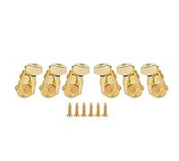 Metal Sealed Gold Tuner Heads, Locking Guitar String Peg Kit, 6Pcs - Rust Resistant Protection, Precise Tuning Stability, For Acoustic And Electric Guitars (Three left, three right, six sets)