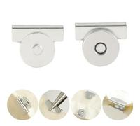 Metal Seamless Magnetic Buckle, No Sewing Required Metal Bag Clip, Magnetic Purse Clasp, Closure Fastener DIY Hidden Buckle for Handbag, Clothing, Purses, Scrapbook (Silver)