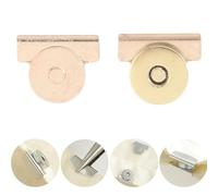 Metal Seamless Magnetic Buckle, No Sewing Required Metal Bag Clip, Magnetic Purse Clasp, Closure Fastener DIY Hidden Buckle for Handbag, Clothing, Purses, Scrapbook (Gold)
