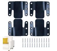 Metal Sectional Sofa Connector - 4 Pieces Sofa Couch Beds Connector Clips Metal Joiners Connecting Pieces Sectional Interlocking Furniture Brackets Corner Sofa Connectors Clip with Screws for Furnitu