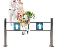 Metal Securi Gate for Warehouse - Automatic Cng Double Swing Gate for market Entry, One-Way Ber Door for Chut, 190 x 97 cm - Access Solut