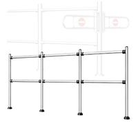 Metal Security Gate with Automatic Closure 300x100cm Ideal for Library & Warehouse Entry Durable Spring-Loaded Design Silver Finish Easy Installation