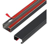 Metal Self Adhesive Cable Raceway, Cord Hider Box for Floor and Wall Wire Management, 2 Pack