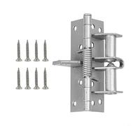 Metal Self-Closing Hinge 4 Inch for Interior Doors, 90 Degree Angular Retention, Designed to Support Standard Door Weight and Swing (Silver)