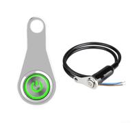 Metal Self Locking Power Switch LED Light for Motorcycle Handlebar - Heavy Duty for toggle Kill Switch for ATV Dirt Bike Car Boat Marine Truck RV for caravan Scooter E-Bike Yacht Red Green Blue(Green)