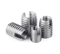 Metal Self Tapping Slotted Thread Insert Nuts 10pcs/2pcs M2 To M16 Threaded Inserts Metal Thread Repair Insert Self Tapping Slotted Screw(Stainless steel,M14 (2pcs))