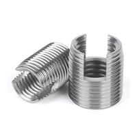 Metal Self Tapping Slotted Thread Insert Nuts Pack Of 20 M2-M16 Self-Tapping Threaded Inserts Multicolor Zinc Plated Stainless Steel(Silver,M16xM20x22mm)