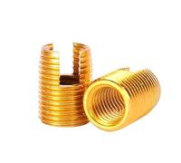 Metal Self Tapping Slotted Thread Insert Nuts Stainless Steel Threaded Insert Self Tapping Screw Nut M2 To M16 Silver Gold Pack Of 10(Gold,M14xM18x24mm)