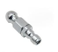 Metal Sewer Nozzle with 1 Forward + 6 Rear Jets for Drain Cleaning, 1/4-inch Quick Connect Fitting Compatible with Most Pressure Washers