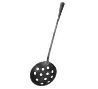 Metal Sewer Sludge Removal Scoop with Large Flat Head | Iron Build, Curved Grip and Reinforced Edge, for Drainage Systems and Leaf Debris Cleanup