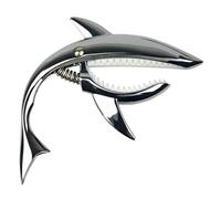 Metal Shark Guitar Capo Classic Electric Guitar Capo Zinc Alloy Quick Change Clip Bass Bridge Guitar Accessories(Silver)