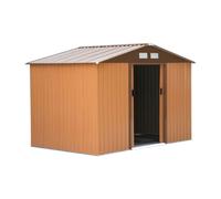 Metal Shed Khaki Storage Large Yard Store Door Container 9x6 ft