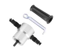 Metal Sheet Cutter, Double Head Electric Power Drill Attachment, Portable Nibbler Cutting Tool for Stainless Steel Iron Aluminum Copper Sheets, Adjustable Cutting Heads for Straigh