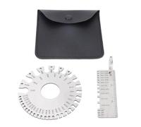 Metal Sheet Thickness s, Stainless Steel Welding Seam Inspection Tool Weld Measurement Ruler for Professional Fabricators and DIY Enthusiasts 2PCS with Storage Bag