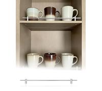 Metal Shel-f Guard Rail Decorative, 38 36 30 28 24 20 16 14 12 10 8 Inch Prevent-Fall Fence Set Enclosure for Shoe Racks/Bookshelf, Display Enhancer(Silver,10"/26cm)