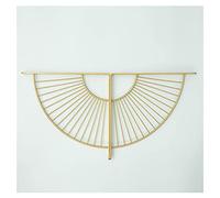 Metal Shelf Bracket, Wall-Mounted Fan-Shaped Shelve Brackets, Floating Shelving for Home, Office, Restaurant Decoration, 1 Set of 2 Iron Support(Y,20cm/7.9in)