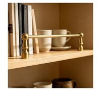 Metal Shelf Guard Rails, Sturdy Anti-Fall Shelf Bars for Open Shelves, Prevents Spice Jars and Items from Falling, 12in Length, Ideal for Kitchen Organization