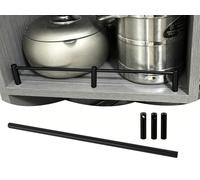 Metal Shelf Rail for Gallery Shelves and Cabinets, Decorative Shelf Edge Guard Rail for Studio, Kitchen, Bathroom, RV or Retail Store, Customizable & Cuttable(Black,Long 28in/71cm)