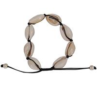 Metal Shell bracelet cowrie Conch Braided String Bracelets Chic Beach Seashell wrap Bracelets Bangle for Women,White Fashion