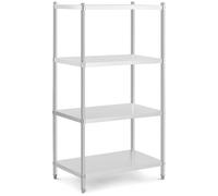 Metal Shelving Unit 100 x 60 x 180 cm (Lxwxh) cm Royal Catering 200 kg - Free Standing Shelves by Grey