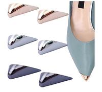 Metal Shoes Pointed Protector Solid Color High Heels Toe Cap Elegant High Heels Tip Cover Durable Shoes Tips Cap for Shoes Protection Repair Decoration 3 Pairs Style 25