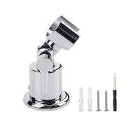 Metal Shower Head Holder 180 Degree Adjustment Handheld Brackets with Mounting Nut General Shower Head Wall Mount Easy Installation