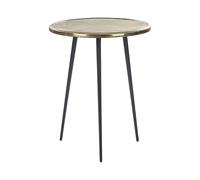 Beliani Side Table Telfer Metal Gold