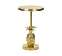 Metal Side Table with Pineapple Base Gold PANNOUVRE