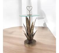 Metal SideTable 79cm Elegant Leaf Design Lightweight 40x40cm Metal for HomeDecor